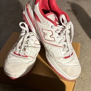 New Balance White and Pink Athletic Shoes